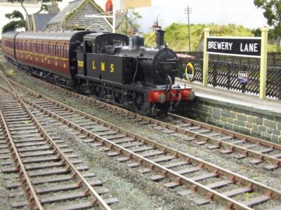 Jinty 7337 on a local passenger train